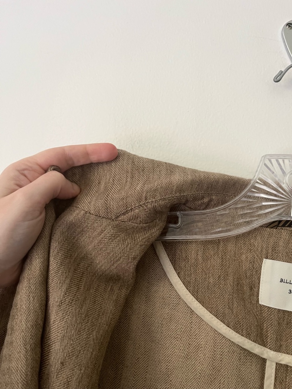 Billy Reid Cotton Linen Herringbone 3 Button Single Breasted Blazer Jacket 38R - Picture 6 of 12